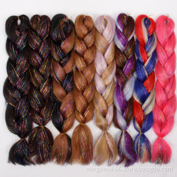 Colorful braiding hair wholesale and jumbo synthetic synthetic hair  For African Crochet braided wigs hair